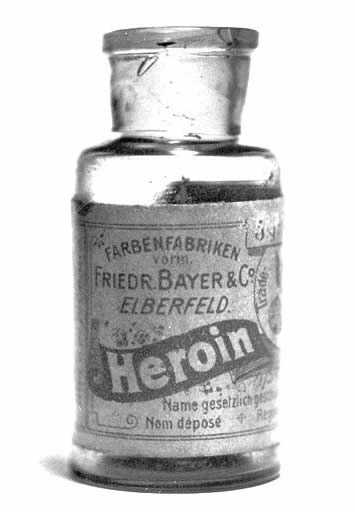 Bottle of Heroin (1890-1910) by Bayer, sold as a non-addictive substitute for morphine