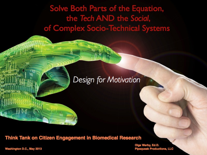 2013 Think Tank Presentation on Socio-Technical System Design