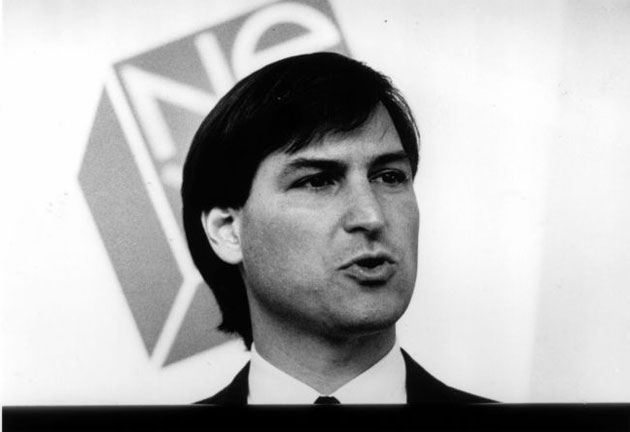 Steve Jobs speaking at a NEXT event