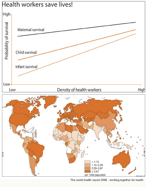 healthcare workers density map