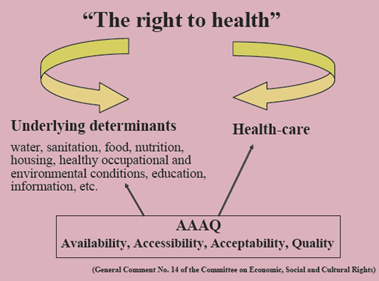 The right to health diagram