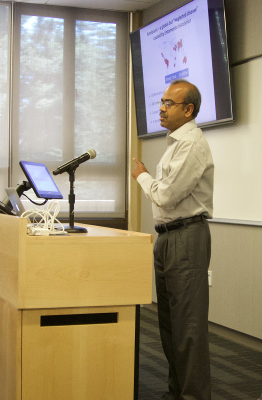 Anjan Debnath, Ph.D., Assistant Project Scientist, Skaggs School of Pharmacy and Pharmaceutical Sciences at the University of California San Diego, presents at the Sage Conference held on September 19, 2015 at Stanford University.