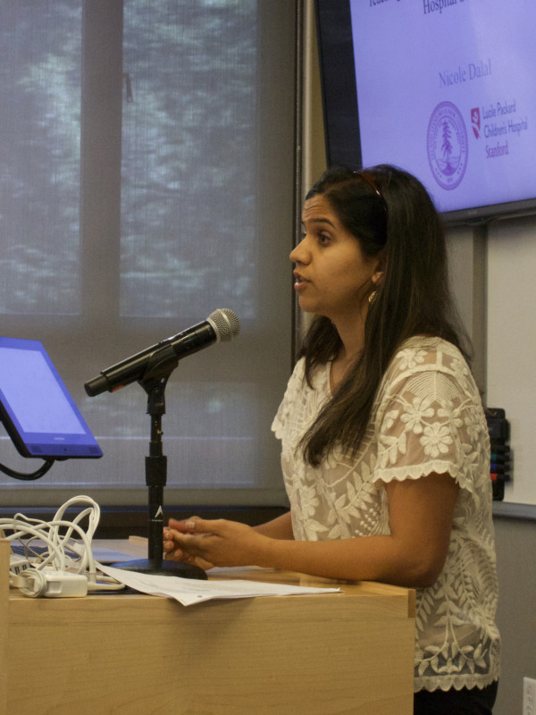 Nicole Dalal, a Human Biology student at Stanford University, presents at the Sage Conference held on September 19, 2015 at Stanford University.