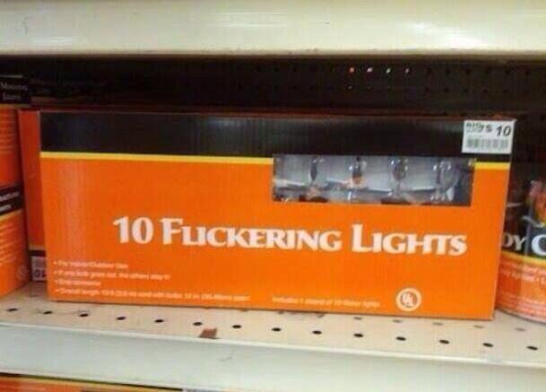 10 flickering lights font problem