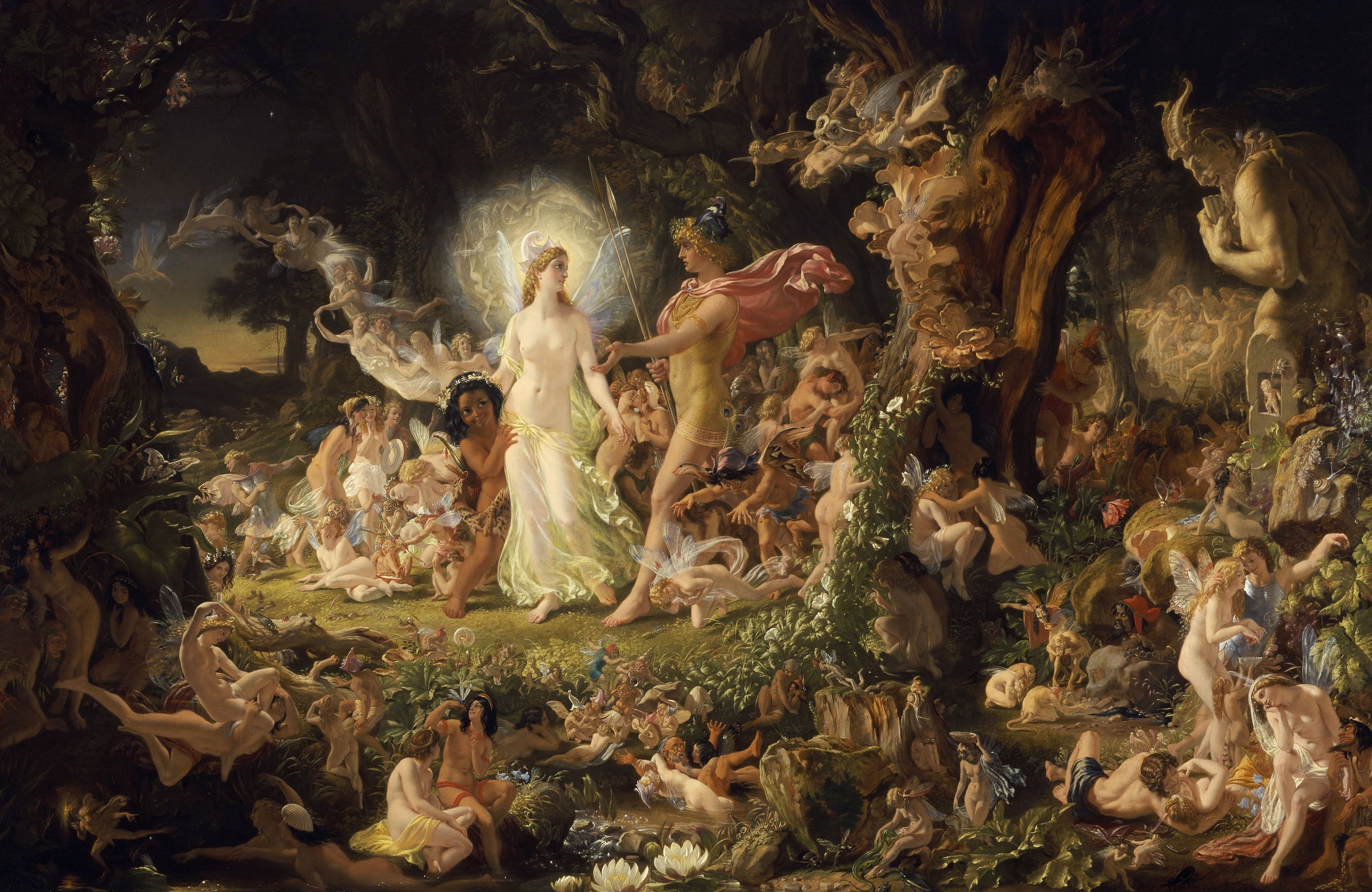 The Quarrel of Oberon and Titania (1846) by Joseph Noel Paton