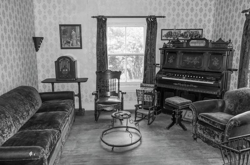 Piano in a a parlor 1920s image by Bob Corson