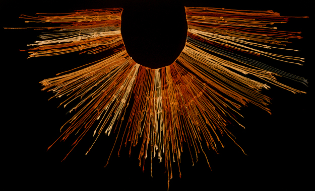 An example of a quipu from the Inca Empire, currently in the Larco Museum Collection.