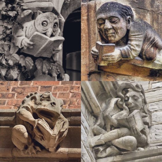 Gargoyles Reading Books