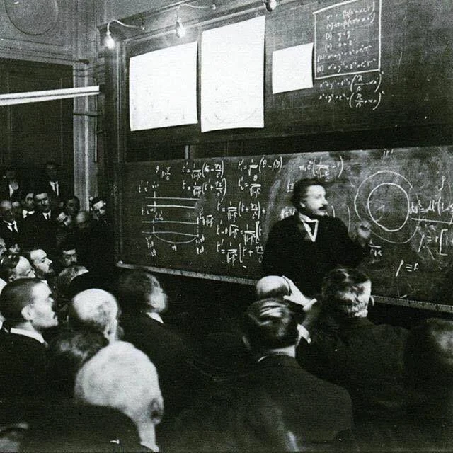 1922 Einstein lecturing on the Theory of Relativity