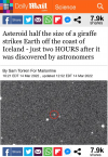Giraffe-sized Asteroid