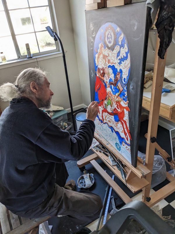 Semion Mirkin at his artist studio